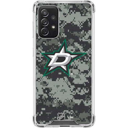 NHL Dallas Stars Camo Galaxy A72 5G Clear Case
